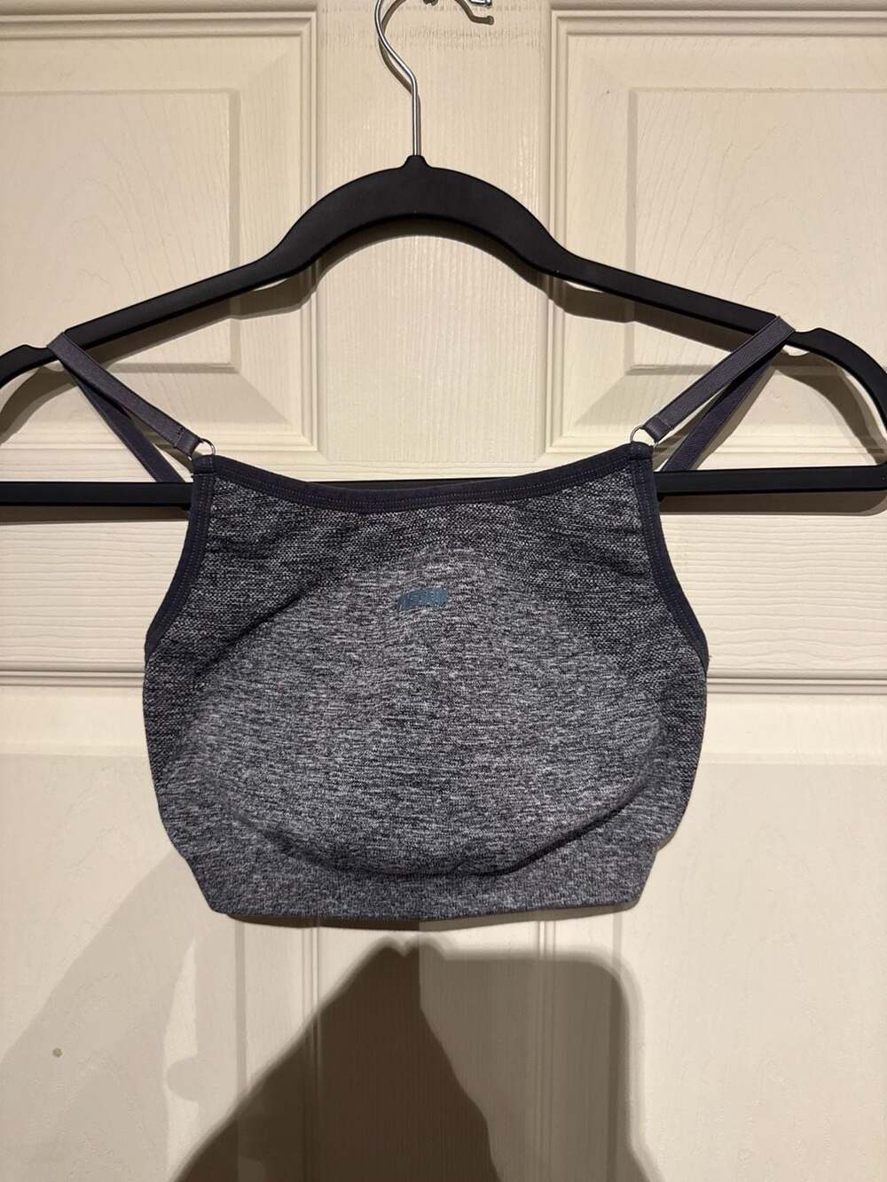 Gymshark Flex Strappy Sports Bra Size S Grey Marl Athletic Crop Top